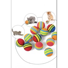 Normadia 3’lü Gökkuşağı Sünger Köpek Kedi Çiğneme Topu, Diş Temizleme ve Eğlence