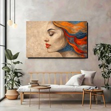 Artprinta Sanatsal Kadın Portresi Kanvas Tablo – Modern Soyut Yağlı Boya Duvar Dekoru