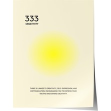 Zestia Poster 333 Creativity – Soft Sarı Tonlar Salon Dekoru