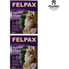 Felpax Premium Topaklanan Lavanta Kokulu Kedi Kumu 6 Lt x 2 Adet