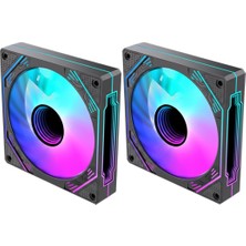 Next Gaming NG-A120B 2 Adet Infinity Mirror Argb Pwm Kasa Fanı Siyah