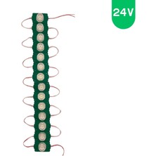 Powerr Led Aydınlatma 20 Adet 24 Volt 1.5 Watt Tek Lensli Yeşil 3030 LED Modül IP65
