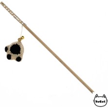 Normadia Kahverengi Pati Oyuncak Amigurumi Çanlı Kedi Oltası, Eğlenceli ve Sevimli Tasarım