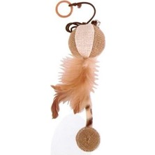 Normadia Renkli Ipli Tüylü Kedi Oyuncağı - Eğlence ve Hareket Için