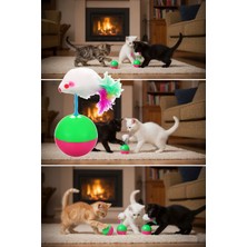 Normadia Tüylü Fare Şekilli Enerji Atmaya Yardımcı Interaktif Kedi Oyuncağı