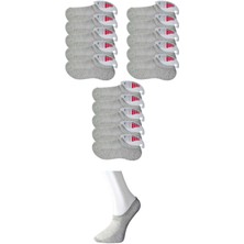 Vexor Gri Kadın Görünmez Çorap 15 Çift