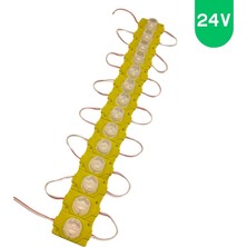 Powerr Led Aydınlatma 20 Adet 24 Volt 1.5 Watt Tek Lensli Sarı - Amber 3030 LED Modül IP65