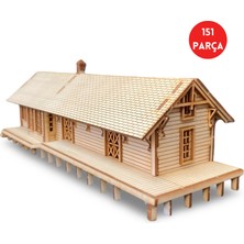 Algwood Nostaljik Geleneksel Köy Ambarı Ahşap Maket Kiti – 151 Parça 3D Puzzle Çiftlik Deposu Dıy Hobi