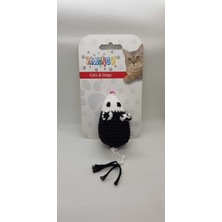 Normadia Sevimli Siyah Beyaz Amigurumi Fare Oyuncağı, Yumuşak ve Eğlenceli Tasarım