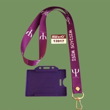 Staffy Kişiye Özel Lila Psikoloji Temalı Yaka Ipi ve Kartlık