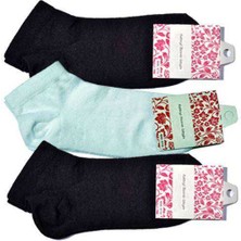 Vexor Siyah ve Beyaz Kadın Bilek Çorap 3 Çift