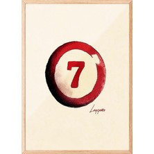 Zestia Ahşap Çerçeveli Duvar Tablosu Lucky Seven Ofis Dekoru