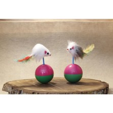 Normadia Tüylü Kedi Oyun Topu, Fareli, Eğlenceli ve Dayanıklı Tasarım