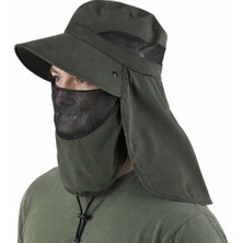 Reva Yüz ve Ense Korumalı Fileli Outdoor Şapka – Ayarlanabilir, Nefes Alabilir