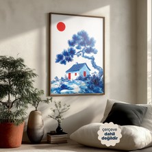 Persona Istanbul Artificial Collection "indigo Zen ve Solarpunk" - Fütüristik Doğa Posteri (Çerçevesiz)
