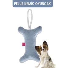 Normadia Peluş Köpek Oyuncağı, Kemik Tasarımı, Çekiştirmeli, Diş Sağlığı Destekleyici