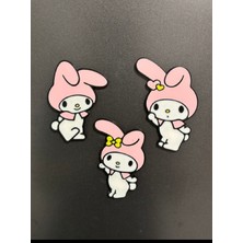 Nana Art Pembe Kulaklı Kawaii Tavşan Magnet Seti (3’lü)
