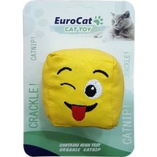 Normadia Sarı Küp Şekilli Catnipli Kedi Oyuncağı, 6 Cm, Eğlenceli ve Çekici Tasarım