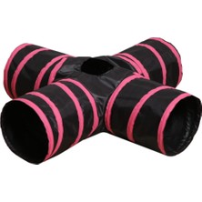 Normadia Renkli Dört Yönlü Kedi Oyun Tüneli Eğlenceli Aktivite Keyfi