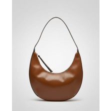 Veyla Style Kadın Taba Rengi Suni Deri Yarım Ay Omuz Çantası