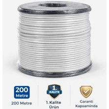 Kondel Aydınlatma 200 Metre Beyaz Rg6-U6 Tv Kablosu – Yüksek Kaliteli Anten & Uydu Kablosu