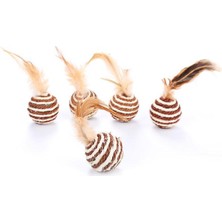 Normadia Yumuşak ve Eğlenceli Tüylü Örgü Kedi Oyuncağı, 5 cm