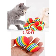 Normadia 2'li Renkli Kedi Köpek Oyun Topu, 4,2 Cm, Eğlenceli ve Dayanıklı