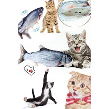 Normadia Hareketli Büyük Bez Balık Kedi Oyuncağı, Şarjlı ve Dolgulu Eğlence