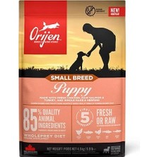 Üreticiniz Orijen Puppy Small Breed Tavuk Somon ve Hindi Etli Küçük Irk Yavru Köpek Maması 4.5