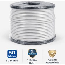 Kondel Aydınlatma 50 Metre Beyaz Rg6-U6 Tv Kablosu – Yüksek Kaliteli Anten & Uydu Kablosu