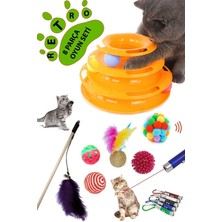 Normadia Renkli 7 Parça Kedi Oyuncak Seti, Eğlence ve Aktiviteler Için