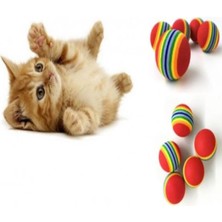 Normadia Gökkuşağı Renkli Kedi Köpek Oyun Topu 4,2 cm 2'li Paket