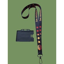 Staffy Kişiye Özel Yıldızlar Temalı Yaka Ipi ve Kartlık