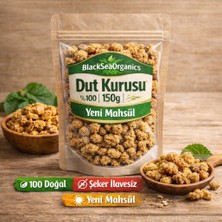 BlackSea Organics Doğal Katkısız Şeker Ilavesiz Dut Kurusu 150G – Yeni Mahsül Kurutulmuş Dut