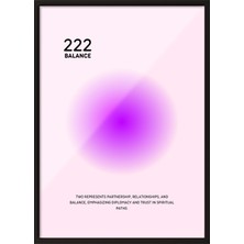 Zestia Siyah Çerçeveli Duvar Tablosu 222 Balance – Soft Pembe Tonlar Salon Dekoru