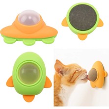 Normadia Doğal Catnipli Döner Kedi Yalama Topu Ufo Modeli