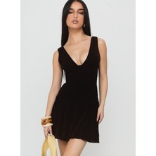 Les Séduisantes C.A. Dalgıç Kumaş Çift Kat Büzgülü Elbise