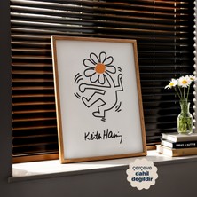 Persona Istanbul Keith Haring "dans Eden Çiçek" - Pop Art Enerji Posteri (Çerçevesiz)