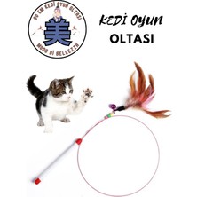 Normadia Tüylü 90 cm Kedi Oyun Oltası, Eğlenceli ve Dayanıklı Evcil Hayvan Oyuncağı