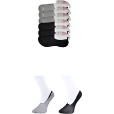 Vexor Siyah ve Gri Kadın Babet Çorap 6 Çift