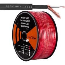 Pazarcan Magicvoice Mi̇krofon Kablosu Mono 1. Kali̇te 100 Metre Kırmızı