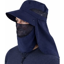 Reva Yüz ve Ense Korumalı Fileli Outdoor Şapka – Ayarlanabilir, Nefes Alabilir