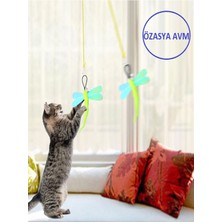 Normadia Kelebek Desenli Elastik Kendinden Yapışkanlı Kedi Oyun Çubuğu