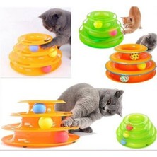 Normadia Renkli Üç Katlı Kedi Oyuncağı, Eğlence ve Hareketli Keyifli Anlar