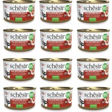 Schesir Ton ve Barbun Balıklı Jöleli Tamamlayıcı Kedi Konservesi 70 Gr. x 12 Adet