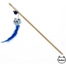 Normadia Sesli, Tüylü Kedi Oltası, Peluş Ayı Figürlü, Renkli, Eğlenceli Oyun Arkadaşı