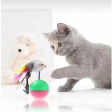 Normadia Tüylü Fareli Kedi Oyun Topu, Eğlenceli Evcil Hayvan Topu