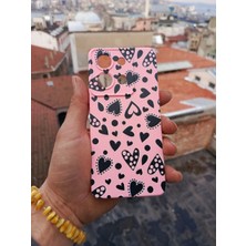 Infinix Hot 30 Uyumlu Içi Kadife Baskılı Pembe Telefon Kılıfı