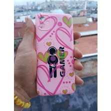 Redmi 15 4g Uyumlu Içi Kadife Baskılı Pembe Telefon Kılıfı