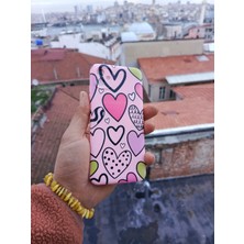 Realme C55 Uyumlu Içi Kadife Baskılı Pembe Telefon Kılıfı
